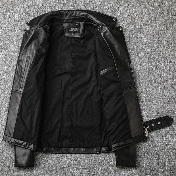 本革高級ラム革 メンズレザー ライダース羊革 ミリタリーブルゾン革ジャン 1
