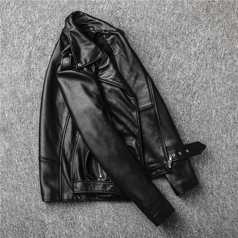 本革高級ラム革 メンズレザー ライダース羊革 ミリタリーブルゾン革ジャン 1