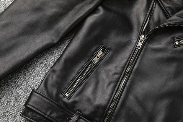 本革高級ラム革 メンズレザー ライダース羊革 ミリタリーブルゾン革ジャン 1