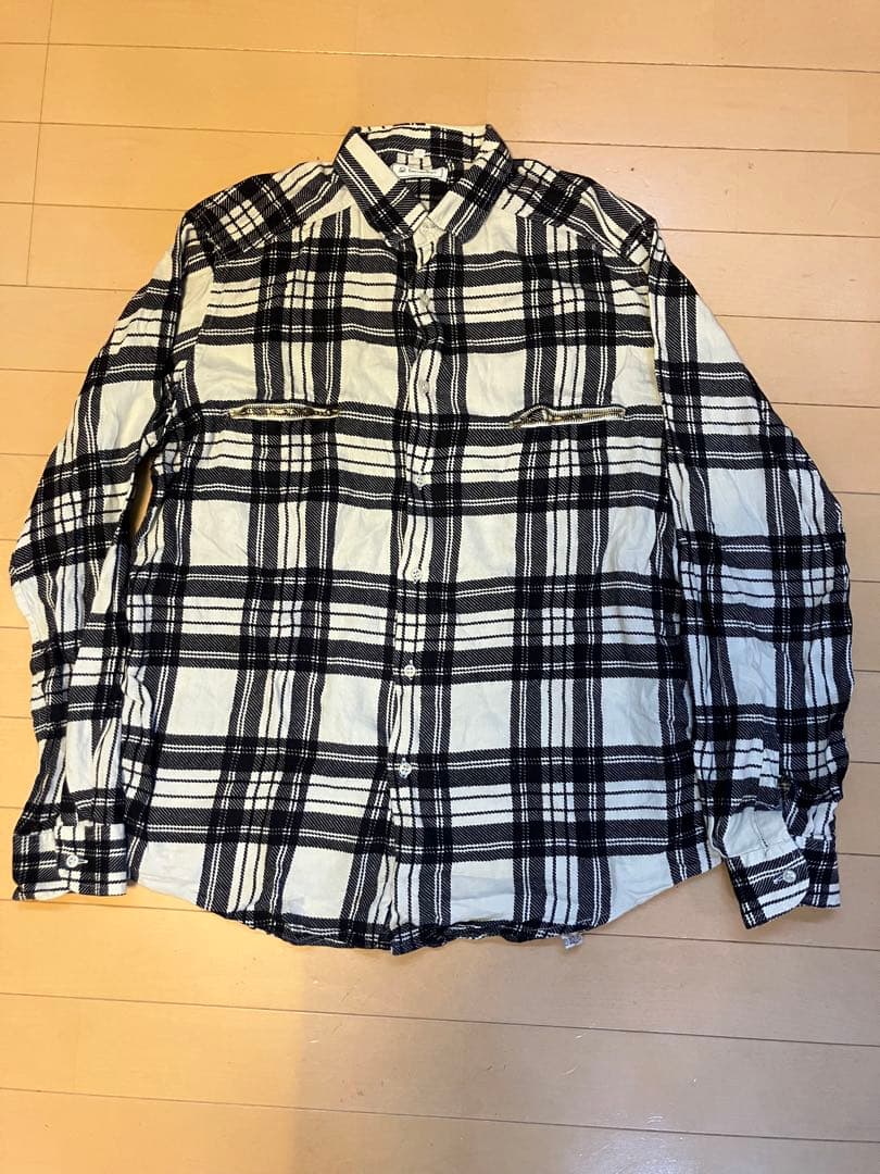 80s 90s benetton イタリア製 ブロックチェック ネルシャツ