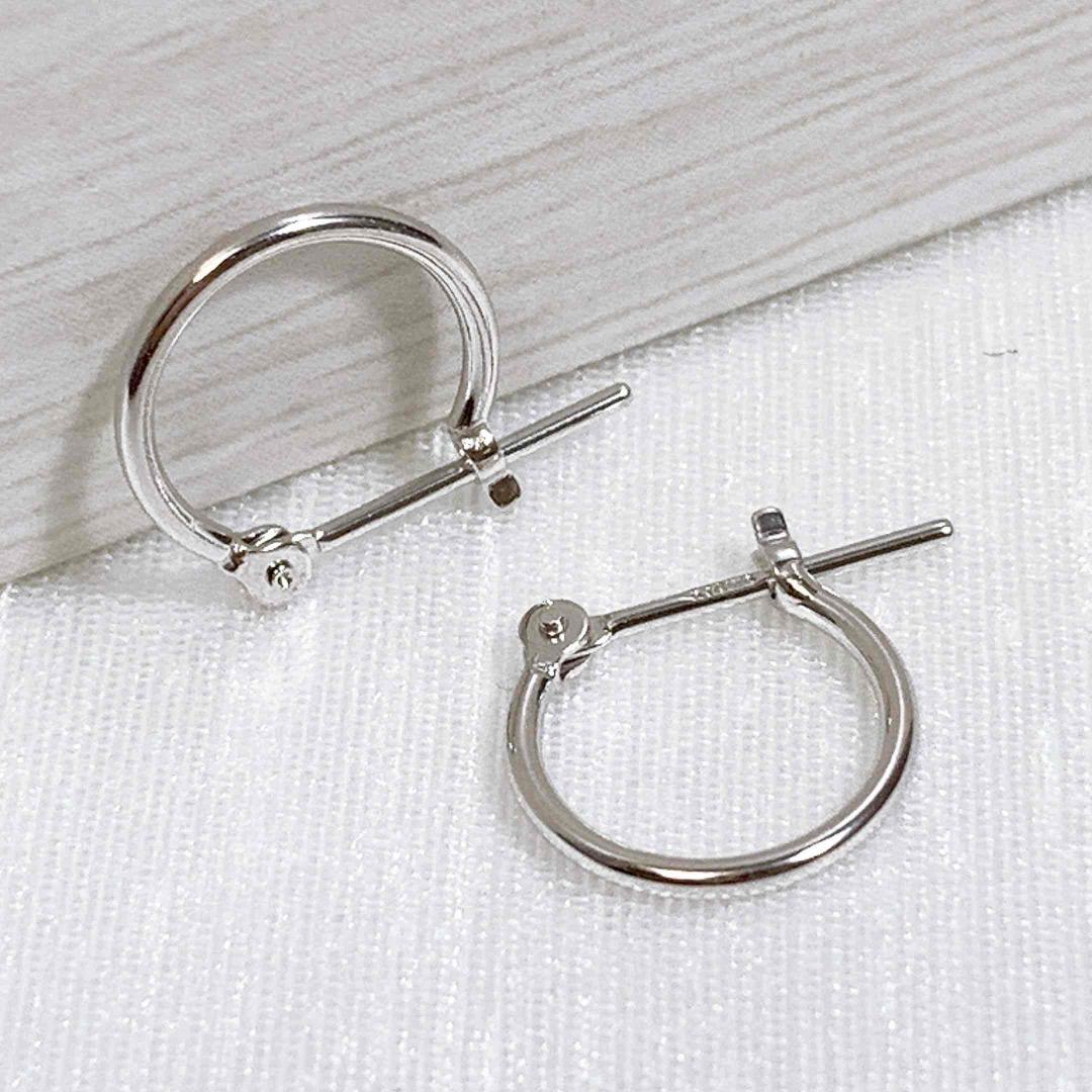 地金＊18金【1×10mm 定番フープピアス】Yゴールド K18刻印入 新品！ 定番フープピアス】Yゴールド K18刻印入 新品！ 地金＊18金【1×10mm