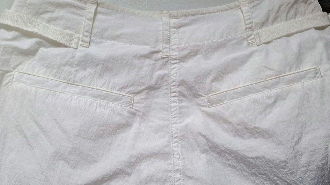 ENOF open knee nyron pants ホワイト - メルカリ