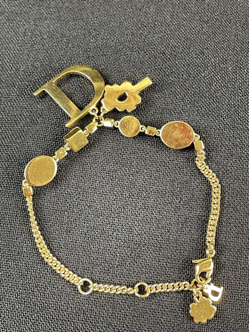 chistian Dior/ヴィンテージ.Dモチーフゴールドブレスレット chistian Dior/ヴィンテージ.Dモチーフゴールドブレスレット