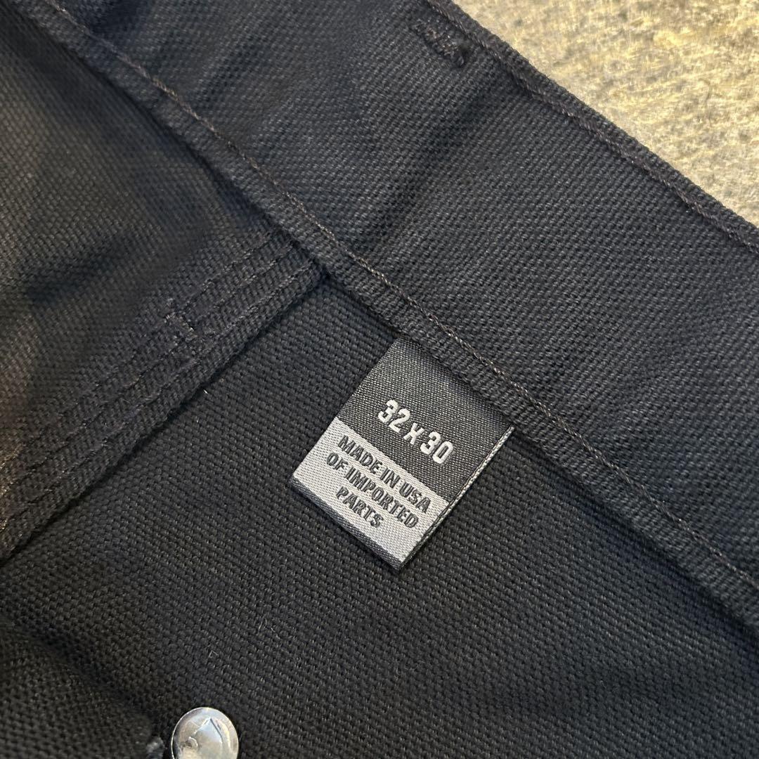 新品 カーハート B136 ウォッシュド ダック ダブルニー パンツ黒 W32