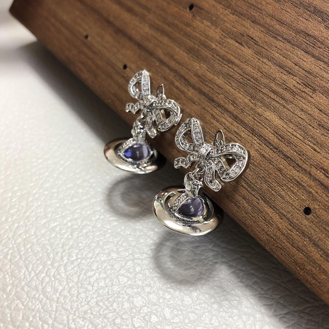 ヴィヴィアンウェストウッド　リボンオーブ　ネックレス　ピアス 22新作☆vivienne westwood☆OCTAVIE リボン&オーブ ピアス