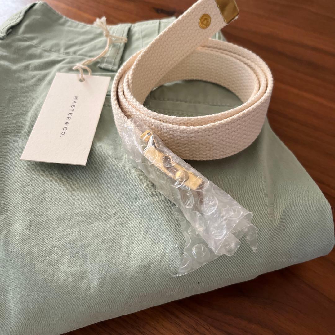 MASTER Co チノベルトパンツ グリーン色 メルカリ便発送XS SS MASTER Co DECORATOM_COM_BR