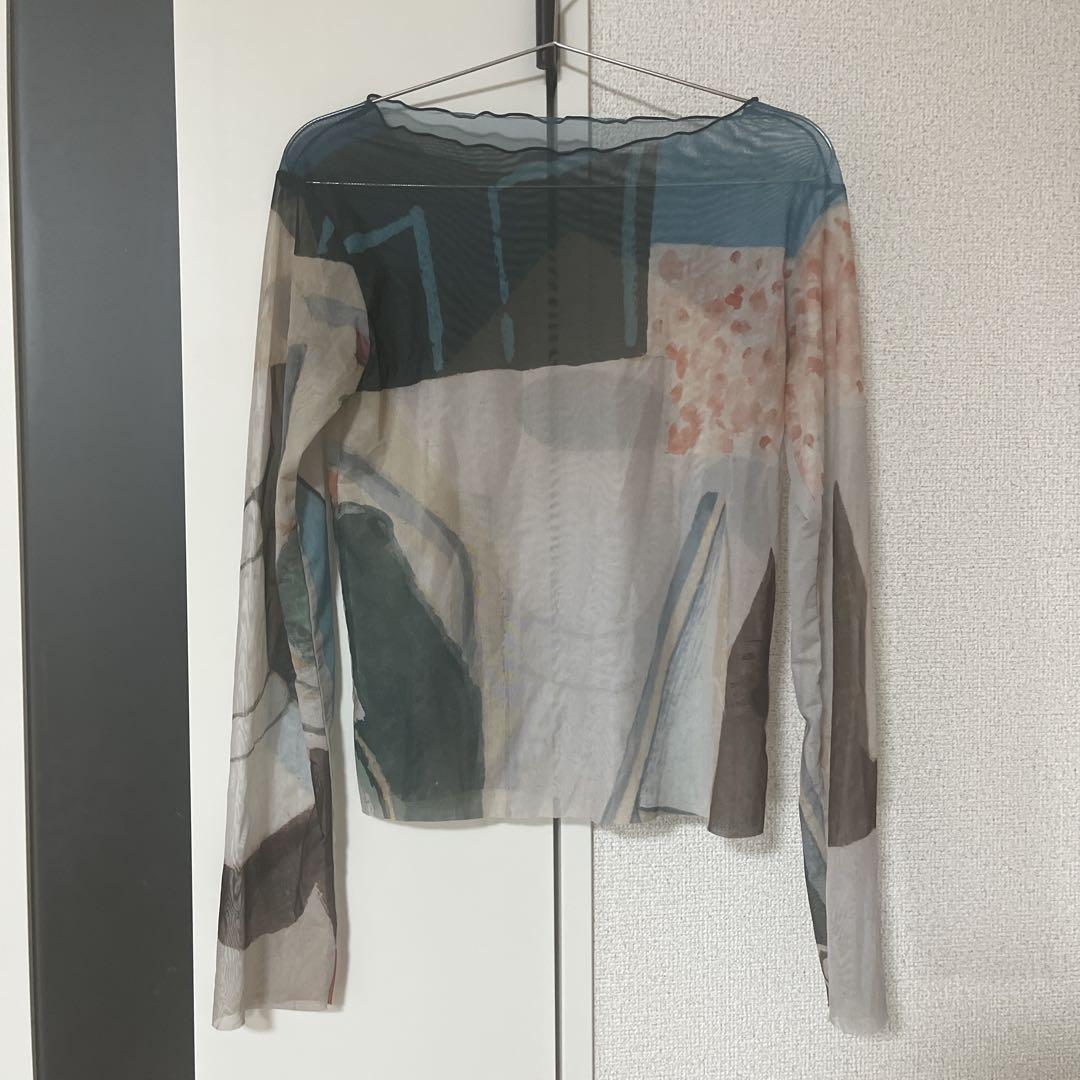 sahara marte シースルー長袖トップス シアートップス