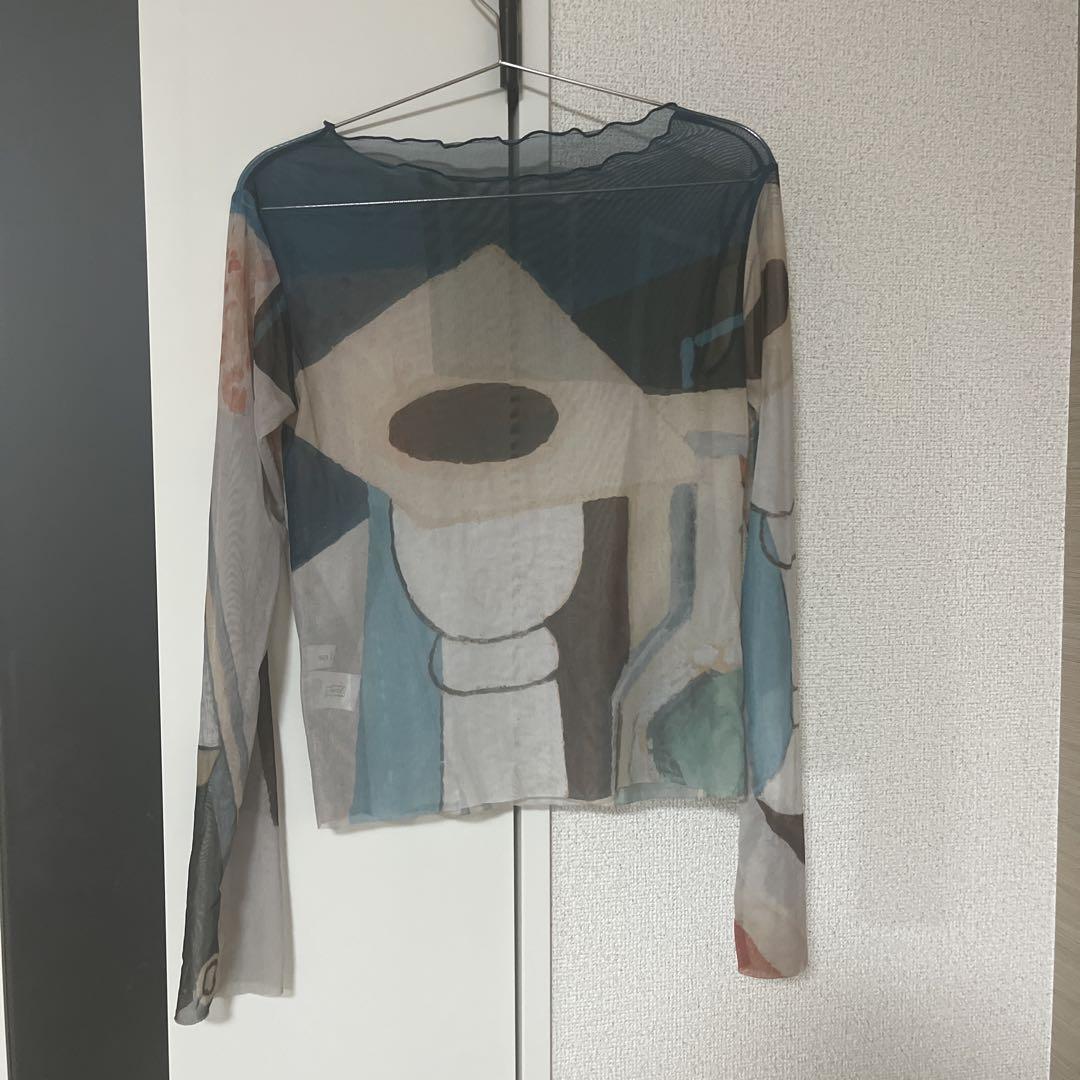 sahara marte シースルー長袖トップス シアートップス