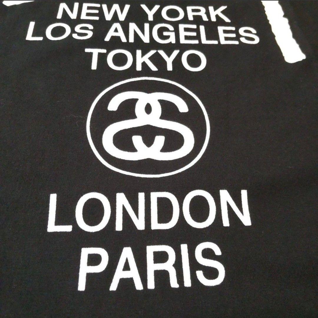ロンT　黒　XL　ワールドツアー　STUSSY
