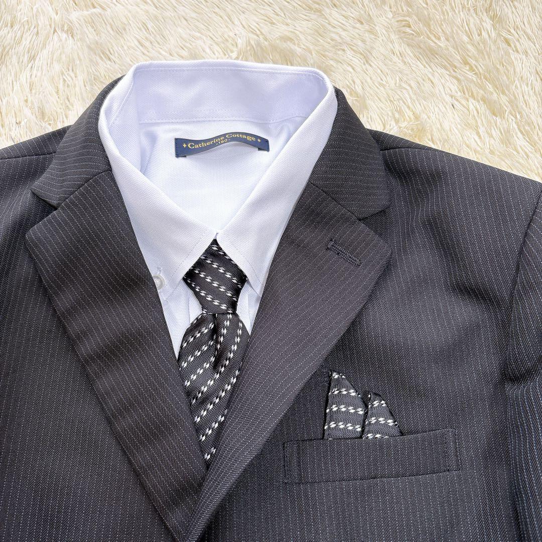 キャサリンコテージ 　160cm 　ブラックストライプ　卒服　フォーマル 発表会