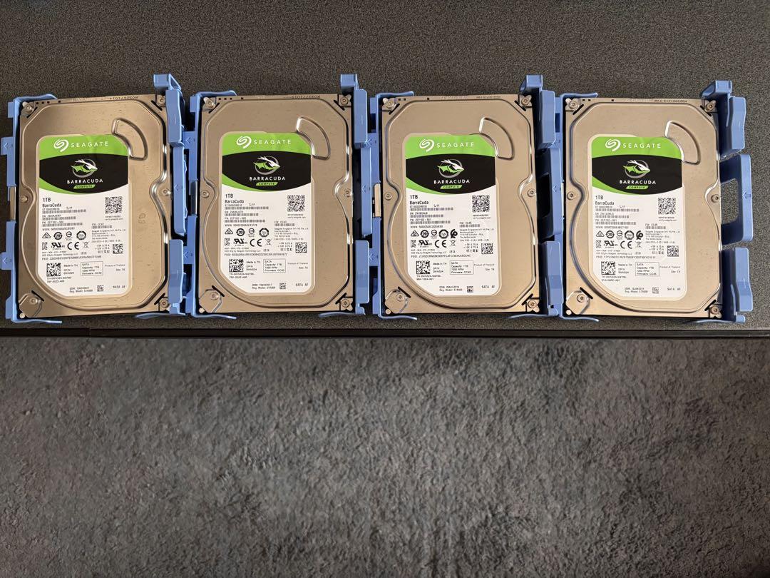 Seagate Barracuda 1TB HDD 4台セット