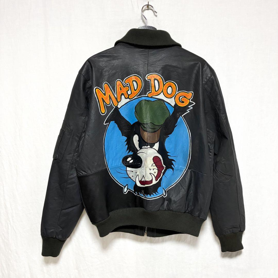 ドイツ軍 手書きペイント パイロット レザー フライトジャケット 54 RAF