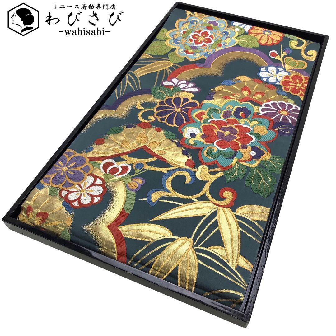唐織　菊花模様　小花　唐草模様　袋帯　着物　102a p 唐織 菊花模様 小花 唐草模様 袋帯 着物 102a p 着物・浴衣