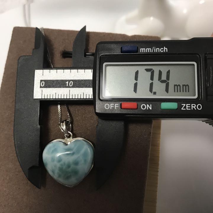 ラリマーのペンダントトップネックレス