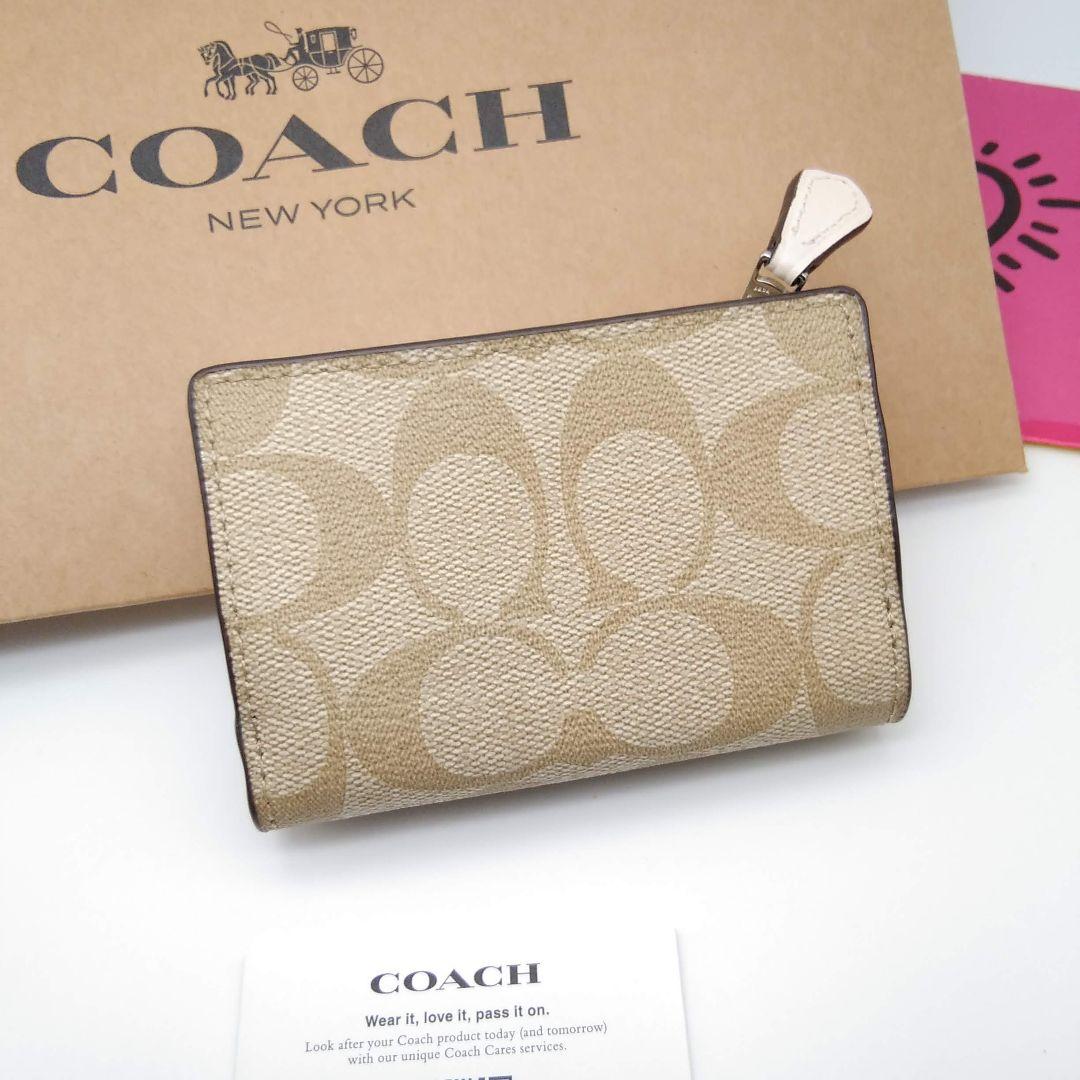 新品　COACH　折り財布　マイクロウオレット　レディース