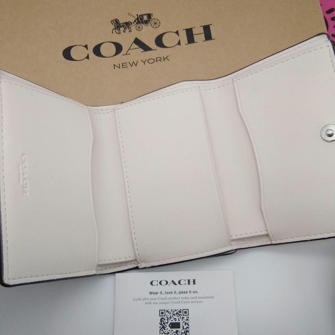 新品　COACH　折り財布　マイクロウオレット　レディース