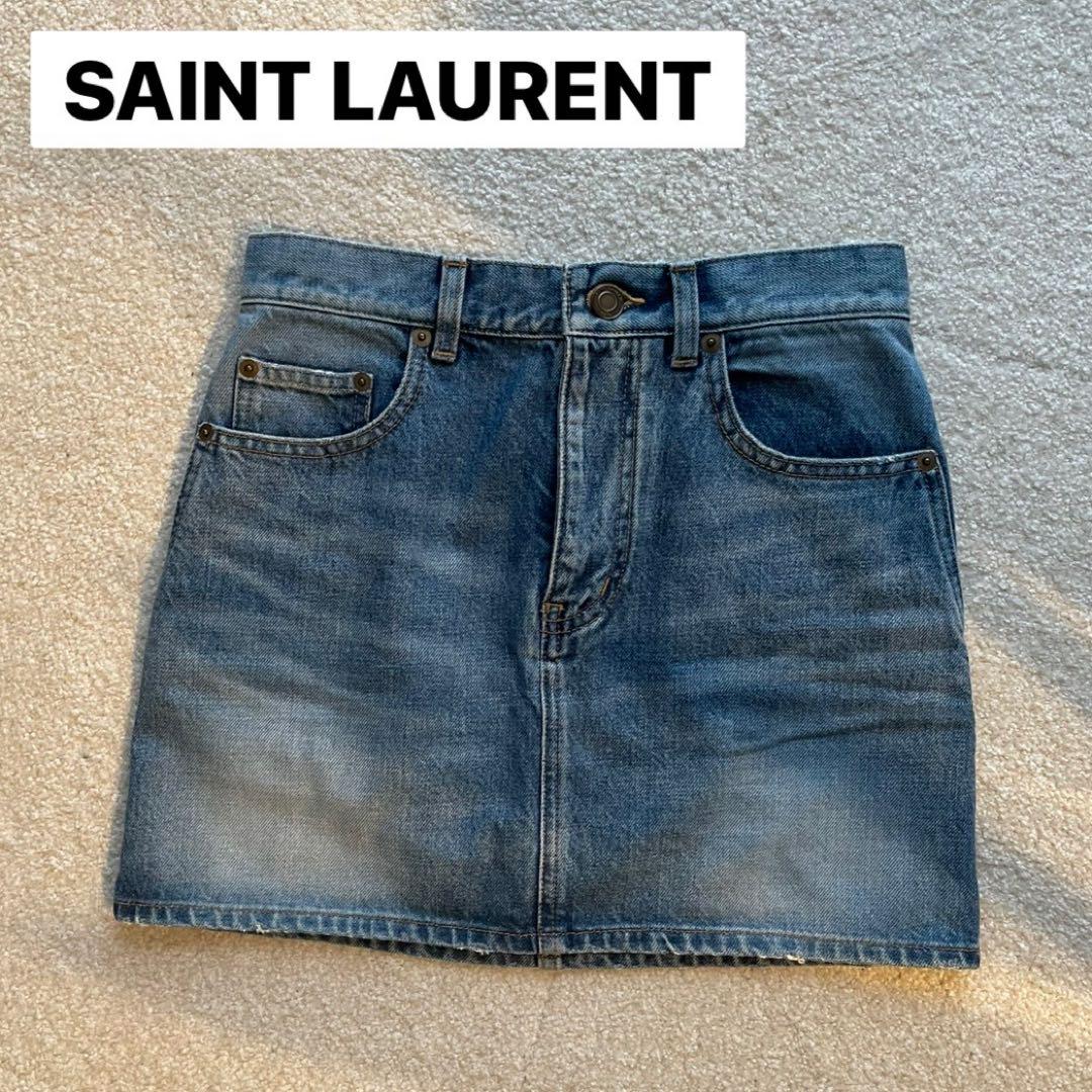 サンローラン SAINT LAURENT Sサイズ デニムスカート