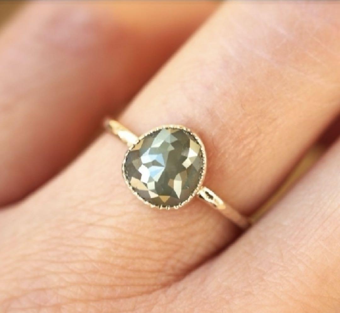 Lily&co. Lily pad diamond ring