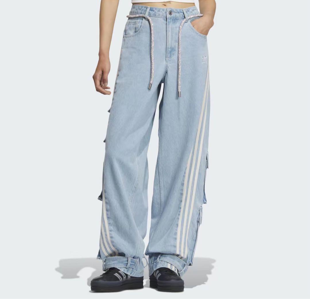 adidas ADILLENIUM 25サイズ　デニムワイドパンツ　JY4515 adidas ADILLENIUM 28サイズ デニムワイドパンツ JY4515 - メルカリ