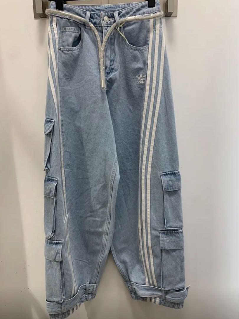 adidas ADILLENIUM 28サイズ　デニムワイドパンツ　JY4515 adidas ADILLENIUM 28サイズ デニムワイドパンツ JY4515 - メルカリ