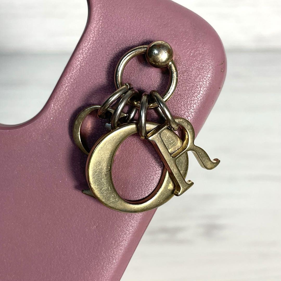 Dior iphone 12 12pro ケース カナージュ ピンク レザー