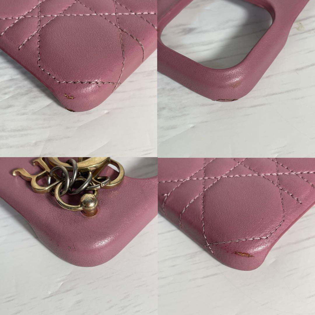 Dior iphone 12 12pro ケース カナージュ ピンク レザー