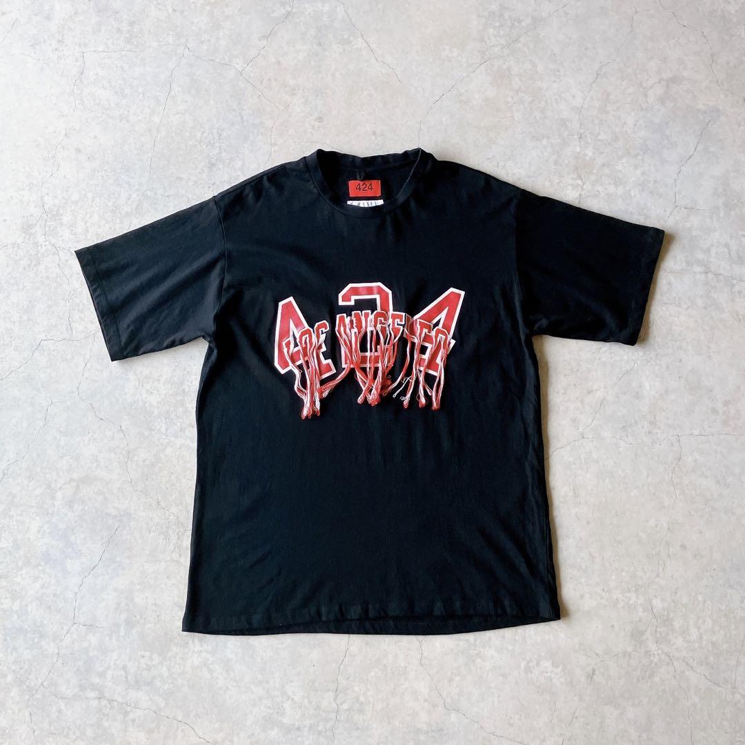 doublet × 424 on Fairfaxコラボ フリンジTシャツ