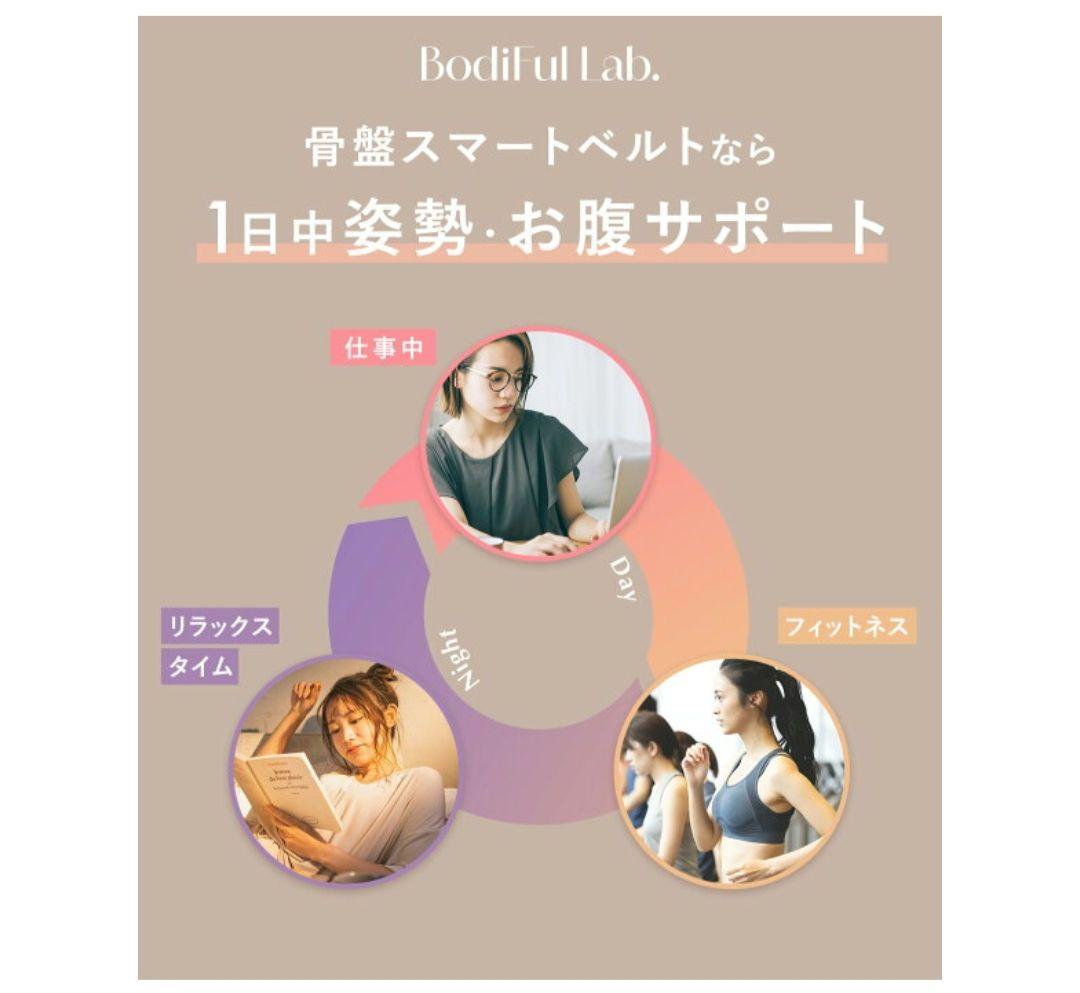 新品ボディフルラボ BodiFul Lab 骨盤スマートベルト骨盤ベルトMサイズ