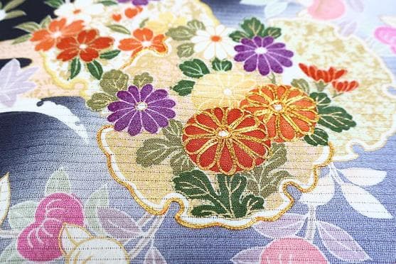 新品未使用品 名古屋帯 夏帯 夏 絽 黒 友禅染 吉祥文様 長さ3m74㎝ 正絹 新品未使用品 名古屋帯 夏帯 夏 絽 黒 友禅染 吉祥文様 長さ3m74㎝ 正絹