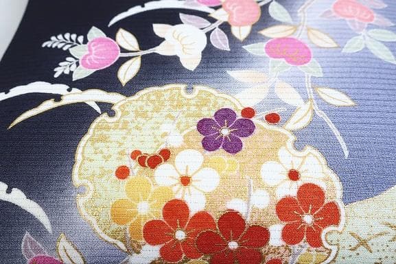 新品未使用品 名古屋帯 夏帯 夏 絽 黒 友禅染 吉祥文様 長さ3m74㎝ 正絹 新品未使用品 名古屋帯 夏帯 夏 絽 黒 友禅染 吉祥文様 長さ3m74㎝ 正絹