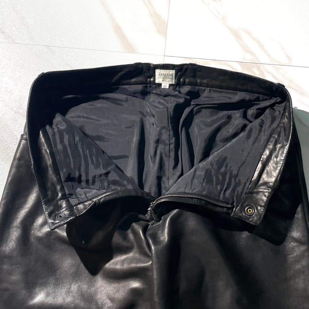ラムレザーパンツ ブラック