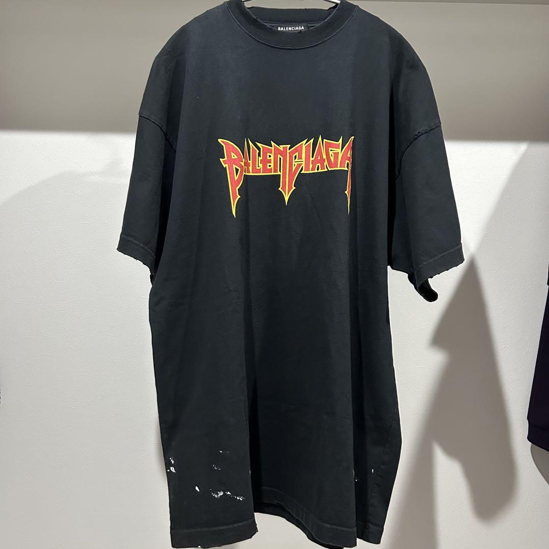 【美品】バレンシアガ メタルロゴTシャツ オーバーサイズ BALENCIAGA 22SS メタルロゴ オーバーサイズ Tシャツ - メルカリ