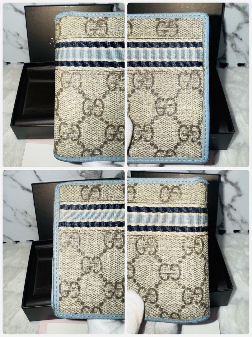GUCCI グッチメンズ二つ折り財布GGスプリームGGシェリーライン GUCCI （新品・未使用品）グッチ ウェブ シェリーライン 二