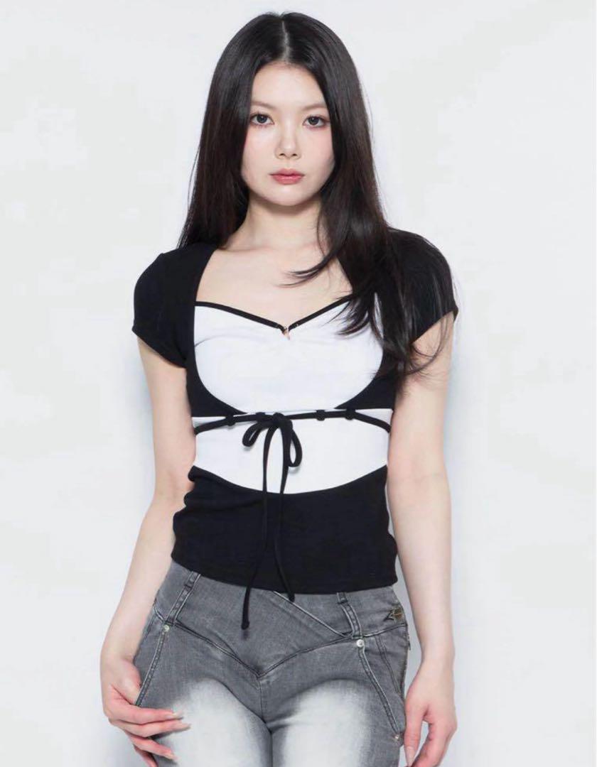 トップス theredthread S symbol bicolor tops theredthread S symbol bicolor tops - メルカリ