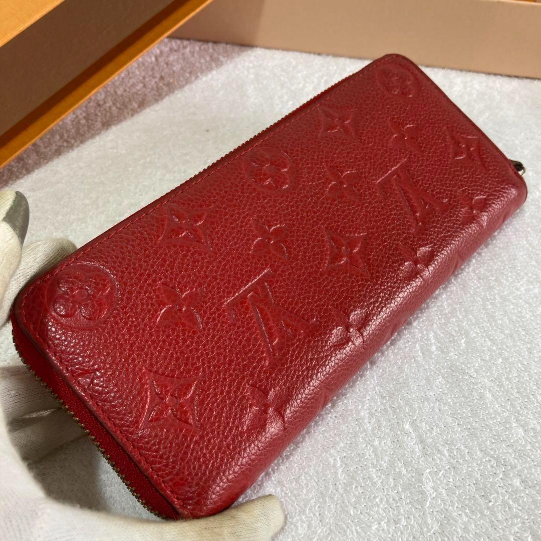 美品　ルイヴィトン　クレマンス　ラウンドファスナー　アンプラント