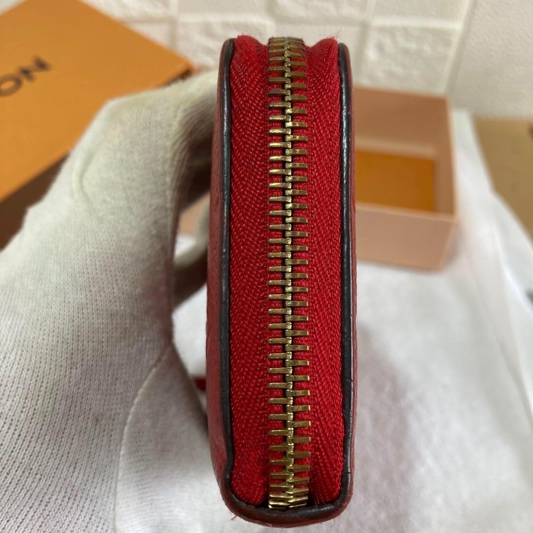 美品　ルイヴィトン　クレマンス　ラウンドファスナー　アンプラント