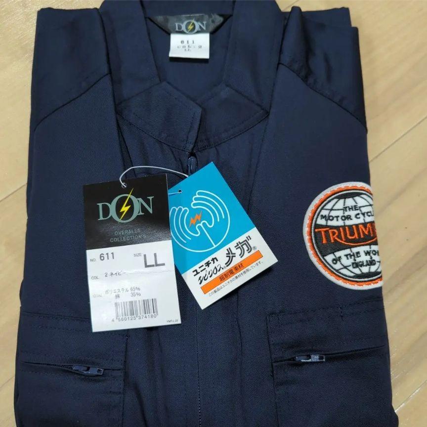 トライアンフ 半袖 ツナギ サイズL L
 ネイビー 濃紺 未使用