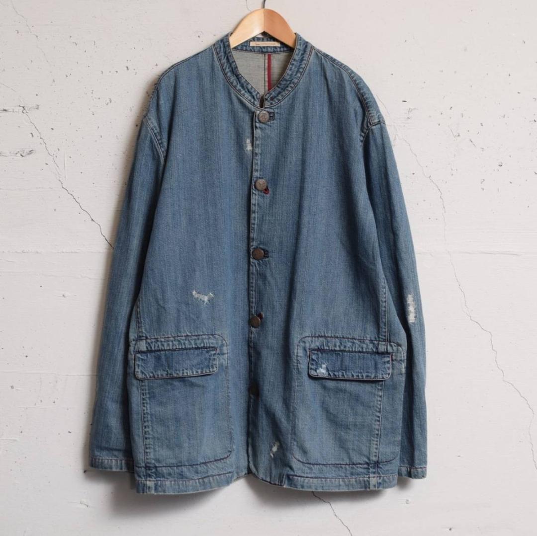Papas パパス ヴィンテージ加工 デニム カバーオール  52 LL