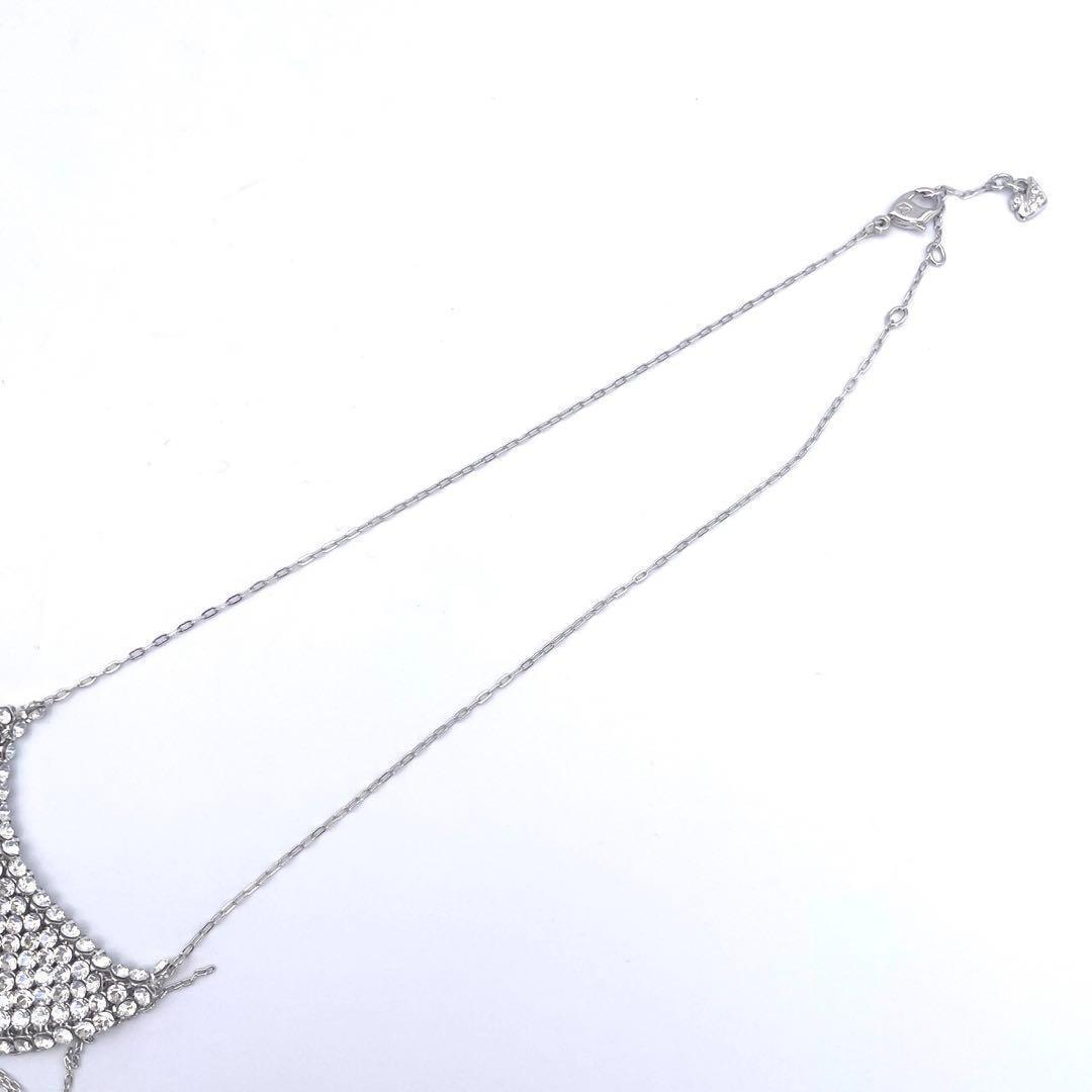 極美品　SWAROVSKI ネックレス　ペンダント　クリスタル　シルバー　希少 超美品 希少】スワロフスキー ネックレス クリスタルメッシュ