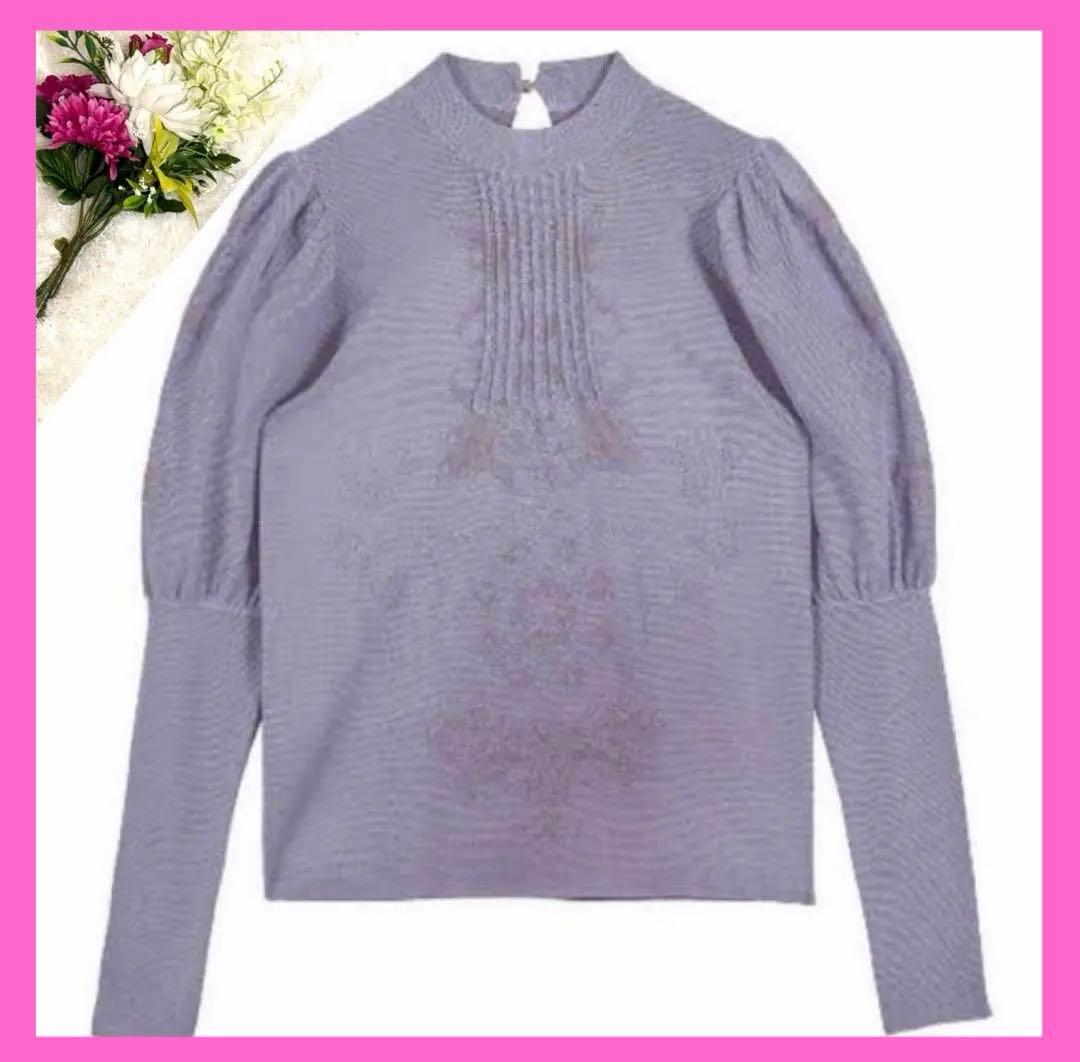 アメリヴィンテージ ニット カットソー フローラル ジャガード トップス SIZE Ameri VINTAGE