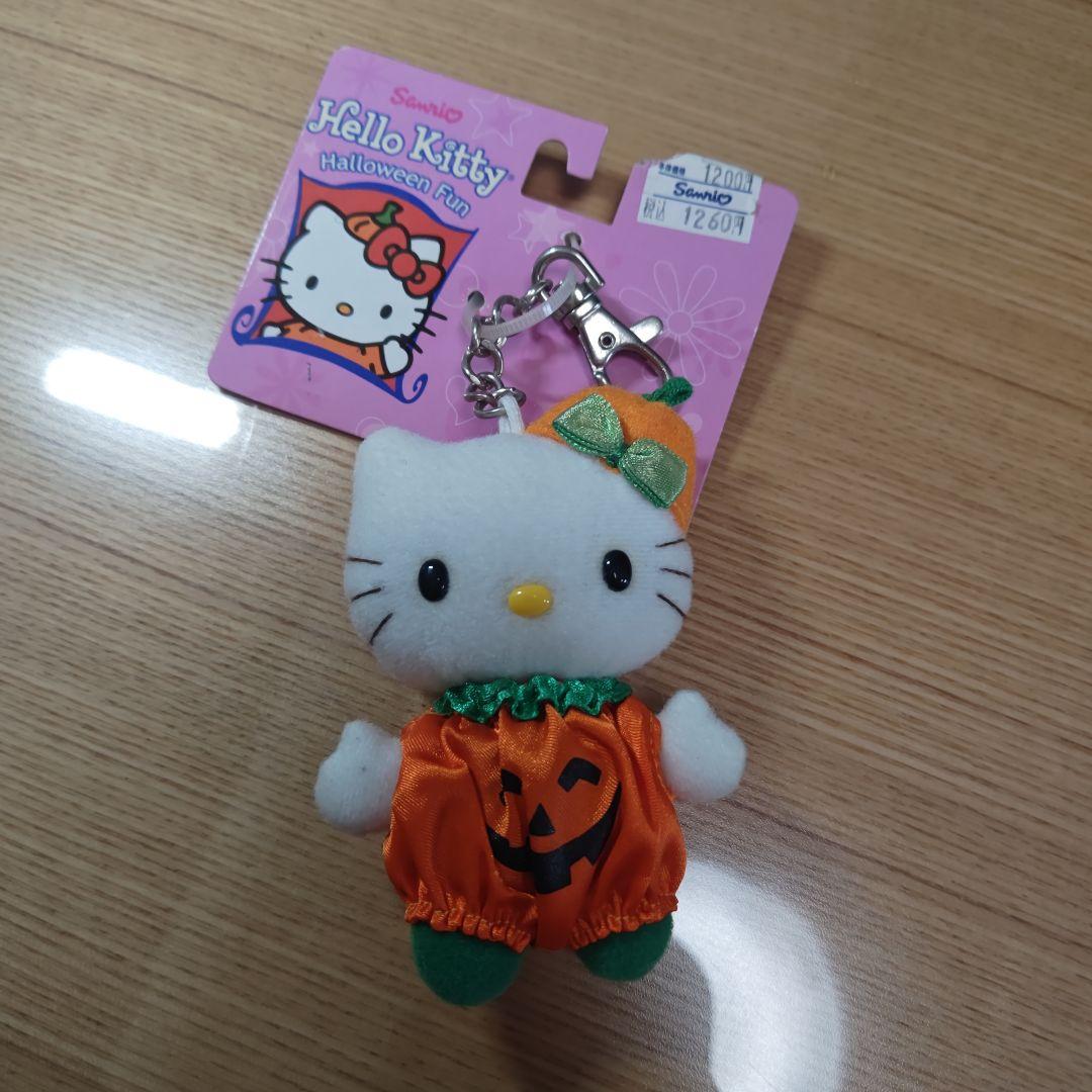ハローキティ　キティちゃん　キティ　ハロウィン　マスコット　人形　南瓜　かぼちゃ こ*き様 ハローキティ カボチャ衣装 ぬいぐるみ マスコット