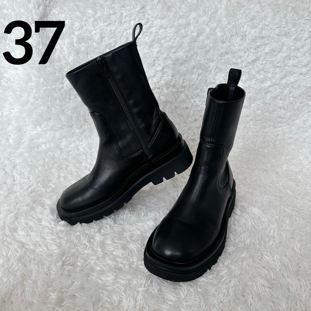 美品 アダムエロペ AER トラックソール ストレッチ ブーツ 37