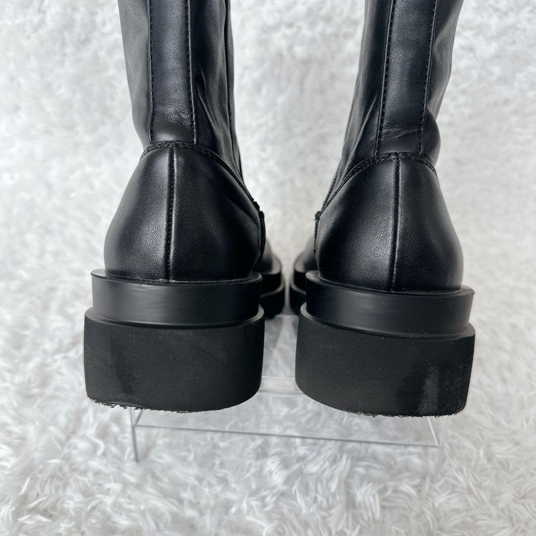 美品 アダムエロペ AER トラックソール ストレッチ ブーツ 37