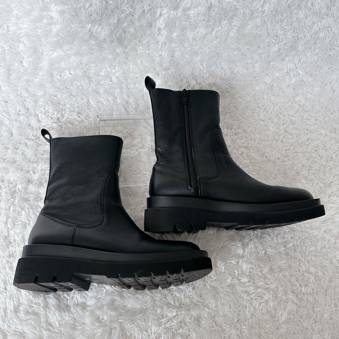 美品 アダムエロペ AER トラックソール ストレッチ ブーツ 37