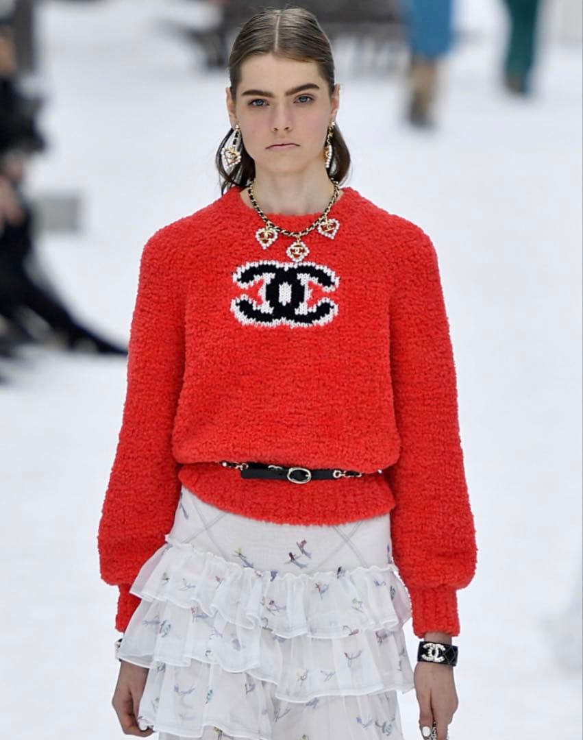 CHANELシャネル ココマークロゴニットプルオーバートップスS CHANEL