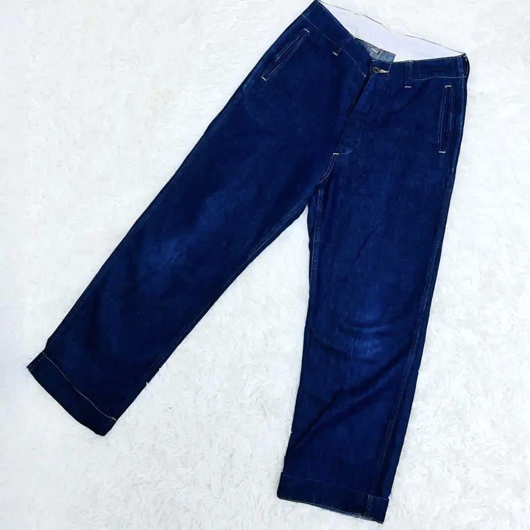 Veritecoeur デニムパンツ サイズ1 日本製 ST-042リネン混