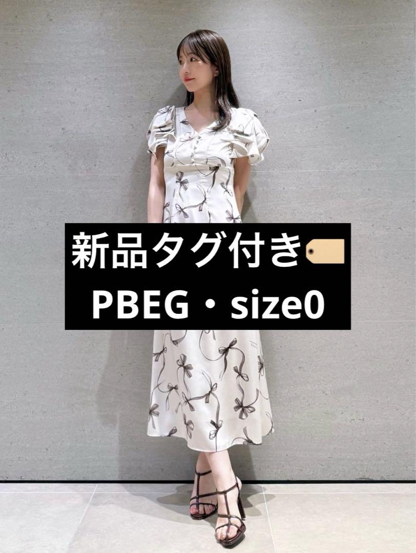 【正規品】snidel Sustainableリボンプリントワンピース　PBEG