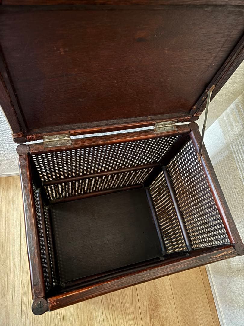 籐家具 ラタン ランドリーバスケット 脱衣かご オープントップ アンティーク目立った傷や汚れなし NEXPOTALLINN_EU