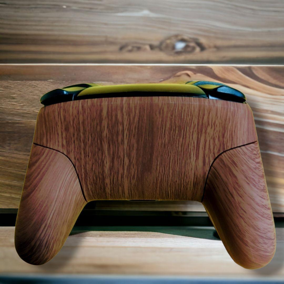 【Nintendo Switch】箱、ケーブル付 純正プロコン 木目調 カスタム