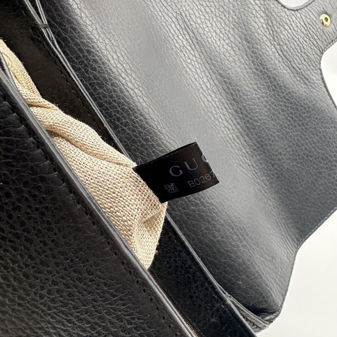 【良品！✨】GUCCI グッチ ショルダーバッグ インターロッキングg 黒